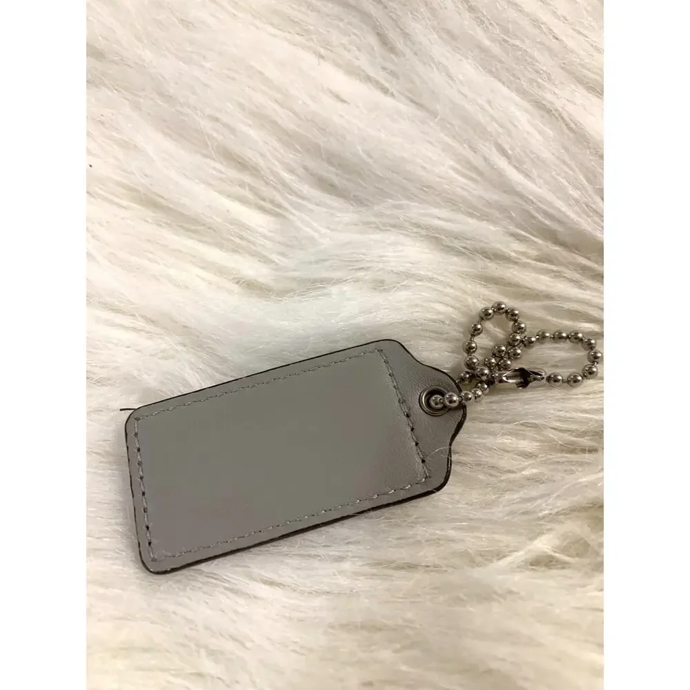 Authentic COACH Grass Green Patent Leathe Lozenge Hang Tag Purse Charm 2.5
